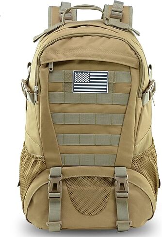 Jueachy Tactical Backpack for Men Hiking Day Pack Molle Military Rucksack Waterproof 30L EDC Bag with USA Flag Patch in Saudi Arabia