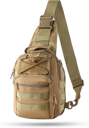 حقيبة حبال بروتيكتونيك للرجال - حقيبة كروس عسكرية من الزيتون للرجال - حقيبة ظهر أكسفورد مقاومة للماء 900D - حقيبة صدر سعة 15 لتر مع هيكل مولي معياري - حقيبة ظهر تكتيكية متينة للرجال in Kuwait