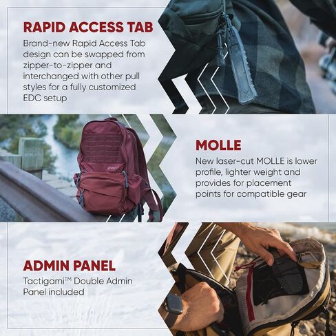 Vertx Ready Pack EDC Tactical Backpack 20L for Conceal Carry (CCW), EDC, Travel, Work, Overlanding, Hiking, Camping, Tactical Gear, It's Black in Kuwait