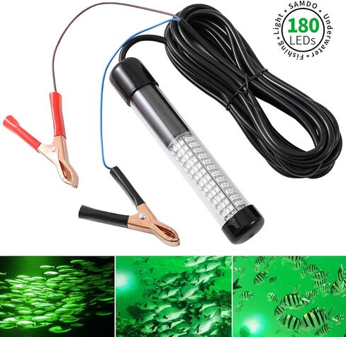 SAMDO IP68 12V LED Underwater Fishing Light 1080 Lumens Fish Attracting Light, Night Fishing Light 10.8W in Kuwait