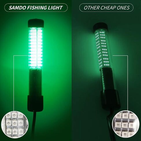SAMDO IP68 12V LED Underwater Fishing Light 1080 Lumens Fish Attracting Light, Night Fishing Light 10.8W in Kuwait