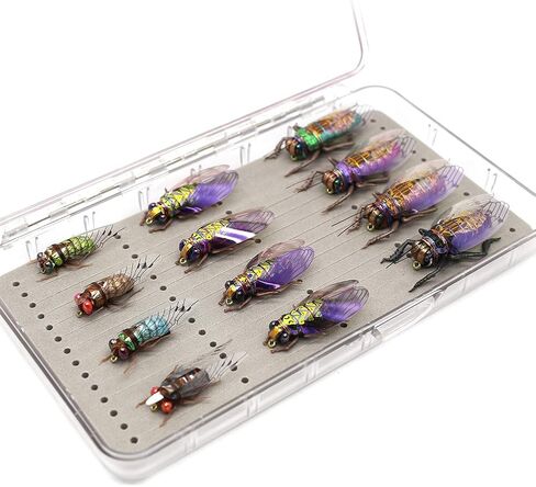 YZD Fly Fishing Flies Realistic Dry Wet Nymph Trout Flies Hand Tie Lures Kits 12/26/48 Pcs… in Kuwait