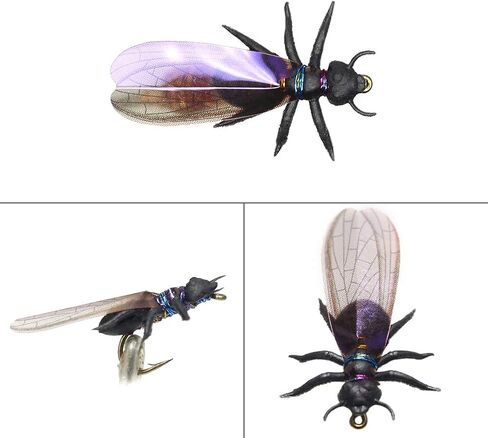 YZD Fly Fishing Flies Realistic Dry Wet Nymph Trout Flies Hand Tie Lures Kits 12/26/48 Pcs… in Kuwait