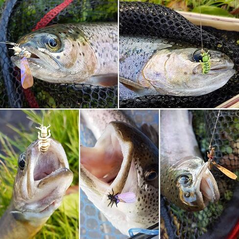 YZD Fly Fishing Flies Realistic Dry Wet Nymph Trout Flies Hand Tie Lures Kits 12/26/48 Pcs… in Kuwait