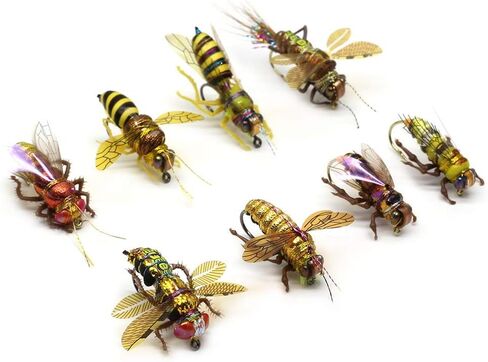 YZD Fly Fishing Flies Realistic Dry Wet Nymph Trout Flies Hand Tie Lures Kits 12/26/48 Pcs… in Kuwait