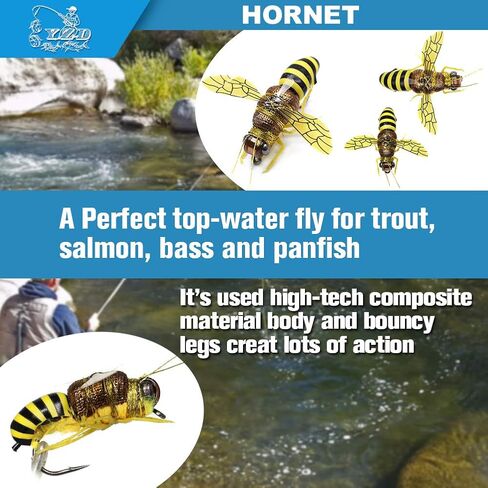 YZD Fly Fishing Flies Realistic Dry Wet Nymph Trout Flies Hand Tie Lures Kits 12/26/48 Pcs… in Kuwait