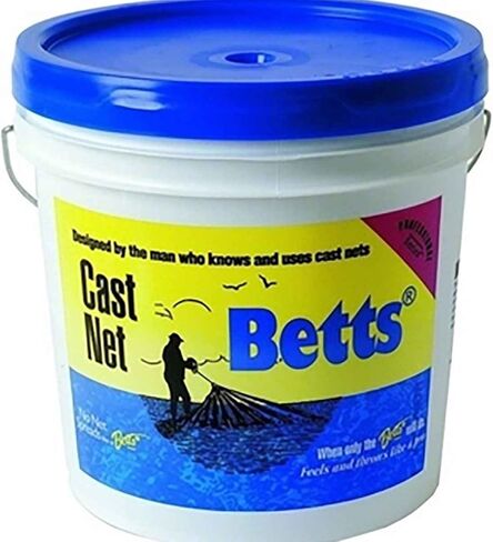 سلسلة Betts 18-7 Professional Mullet Mono Cast Net، طول 18 قدم، شبكة 2.54 سم، لمسة نهائية شفافة in Saudi Arabia