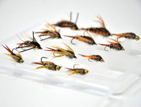 Outdoor Planet 12/16 / 24 Caddisflies/Mayfly/Attractor Nymph/Dragonflies and Damselflies/Stonefly/Hopper/Salmonfly/Dry Flies for Trout Fly Fishing Flies Lure Assortment in Saudi Arabia