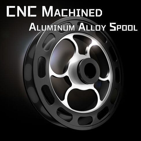 بكرة صيد الجليد الدقيقة من ANATONO IC، بكرة صيد الجليد المجانية المضمنة، بكرة ألومنيوم فائقة النعومة مصنوعة بآلة CNC 3+1 محامل كروية محمية بكرة سمك الثلج in Kuwait