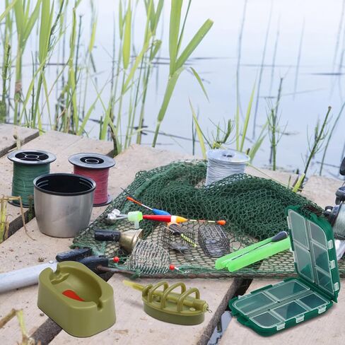 Fennoral 11PCS Carp Fishing Feeder Inline Method Feeder Set,Carp Fishing Tackle Carp Feeder Carp Fishing Equipment with 2 Rubber Mould Carp Fishing Accessories. in Saudi Arabia