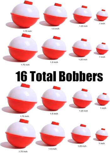 مجموعة بكرات صيد من ويويجكسي مقاس L وصغير باللونين الاحمر والابيض للصيد العائم، مجموعة من 16 قطعة in Kuwait