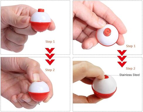 مجموعة بكرات صيد من ويويجكسي مقاس L وصغير باللونين الاحمر والابيض للصيد العائم، مجموعة من 16 قطعة in Kuwait