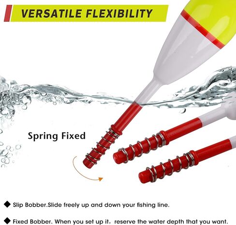 SILANON Wood Slip Bobbers Fishing Floats and Bobbers Spring Oval Stick Slip Floats for Crappie Catfish Trout Panfish Walleyes Fishing 5/10pcs in Saudi Arabia