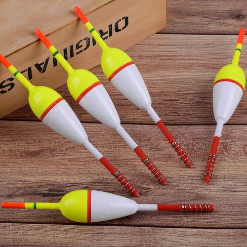 SILANON Wood Slip Bobbers Fishing Floats and Bobbers Spring Oval Stick Slip Floats for Crappie Catfish Trout Panfish Walleyes Fishing 5/10pcs in Saudi Arabia