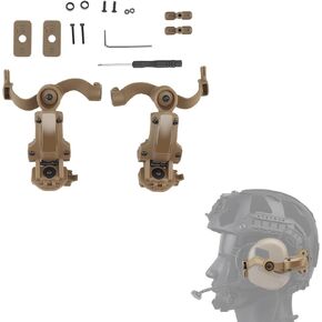 Hdlsina Multiple Angle rotation ARC Rail Adapter Accessories for Tactical Headsets