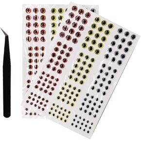 2D/3D/4D/5D Fishing Eyes Oval Pupil Fishing Lure Eye for Making Fishing Lure and Fly Tying