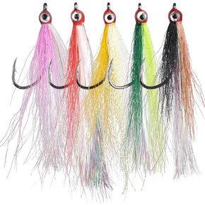 Clouser Minnow Fishing Flies, 10Pcs Streamer Fly Fishing Lure Hand Tied Flies Hook Fly Fishing Flies Lures for Freshwater & Saltwater Fishing