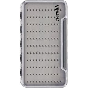 Waterproof Fly Fishing Box Slim Fishing Storage Fishing Tackle Case Multi Magnetic Compartments Tackle Box 7.36"X4.02"X0.63" (187X102X16mm)(Grey-12C)