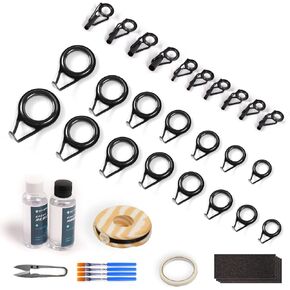 OJY&DOIIIY Fishing Rod Repair Kit, All-in-One Supplies for Fishing Pole Eyelets Replacement with Rod Guides,Epoxy Glue,Wrapping Thread and Tape in Saudi Arabia