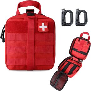LIVANS 1000D First Aid Bag Empty, Medical Ifak Pouch for Emergency & EMT | Molle Compatible, Rip-Away & Quick-Release Design, Versatile for Tactical, Camping, Hiking and Travel in Saudi Arabia