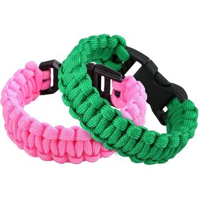 Sportmusies Paracord Wristband for Outdoor Sport Tactical Survival Parachute Bracelet, Essential for Hiking Travelling Camping Gear Pack of 2 in Kuwait