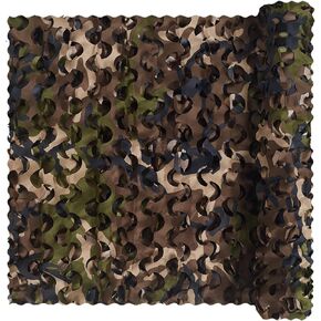 Senmortar Camo Netting, Bulk Roll Camouflage Netting, Military Hunting Mesh Nets Free Cutting for Hunting Blind Sunshade Shooting Theme Party Decoration