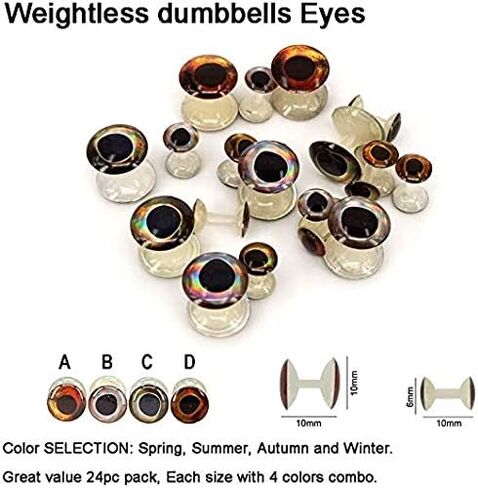 Aventik Weightless Dumbbells Eyese Making,Ghost Fish Head Fly Tying Materials Super Realistic Baitfish Skull Mask Design Ultra Light in Kuwait