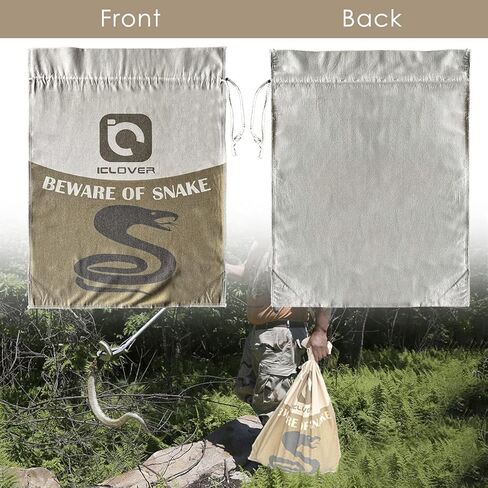 ICLOVER حقيبة الزواحف الأفعى مع الرباط، 20 بوصة × 28 بوصة حقيبة صيد الثعابين الكبيرة شديدة التحمل مع زوايا سفلية مخيطة لتحريك النقل والتقاط صيد الثعابين والزواحف in Kuwait