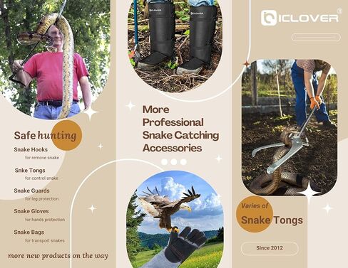 ICLOVER حقيبة الزواحف الأفعى مع الرباط، 20 بوصة × 28 بوصة حقيبة صيد الثعابين الكبيرة شديدة التحمل مع زوايا سفلية مخيطة لتحريك النقل والتقاط صيد الثعابين والزواحف in Kuwait