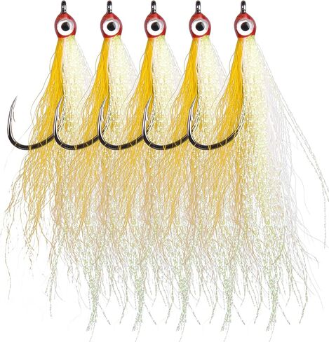 Clouser Minnow Fishing Flies, 10pcs Saltwater Fly Fishing Lures Hand Tied Clouser Minnow Fly Streamer Hooks for Bass Striper Flounder Saltwater Freshwater in Kuwait