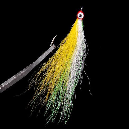 Clouser Minnow Fishing Flies, 10pcs Saltwater Fly Fishing Lures Hand Tied Clouser Minnow Fly Streamer Hooks for Bass Striper Flounder Saltwater Freshwater in Kuwait