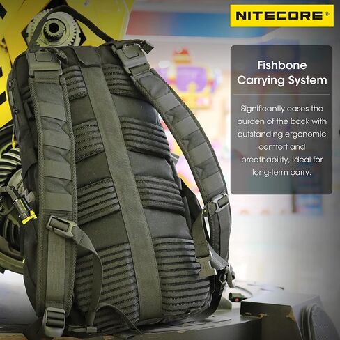 Nitecore BP18 حقيبة الظهر التكتيكية للسفر Daypack حقيبة رخوة تناسب أجهزة الكمبيوتر المحمولة مقاس 14 بوصة in Saudi Arabia