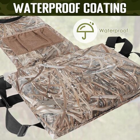 Aolamegs ملحقات مقعد شجرة الصيد - وسادة مقعد حامل شجرة صيد مقاومة للماء، مقعد بديل مموه للشجرة، مقعد حامل سلم صيد سميك قابل للإزالة للرجال in Kuwait