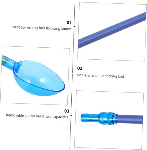 تودمومي مجموعة واحدة / 3 قطع ملعقة رمي ملعقة رمي سمك الشبوط الصيد ملعقة رمي ملحقات الصيد مقبض رمي الطعم ملعقة رمي ملعقة الصيد مجموعة مقبض ملاعق الصيد معدات الصيد in Kuwait
