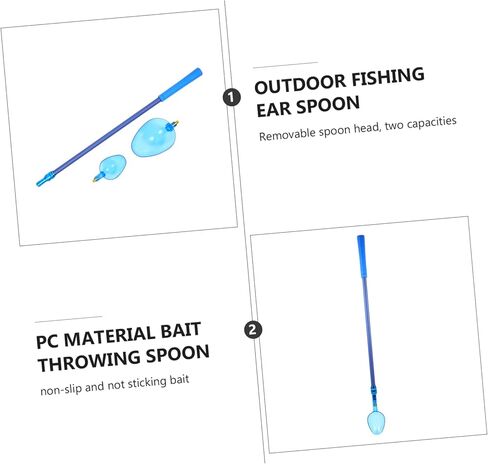 تودمومي مجموعة واحدة / 3 قطع ملعقة رمي ملعقة رمي سمك الشبوط الصيد ملعقة رمي ملحقات الصيد مقبض رمي الطعم ملعقة رمي ملعقة الصيد مجموعة مقبض ملاعق الصيد معدات الصيد in Kuwait