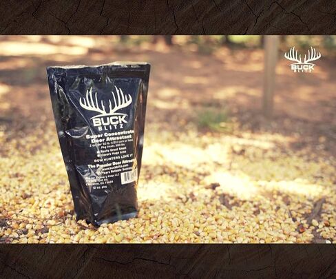 Buck Blitz - Premium Deer Attractant and Hunting Bait for White Tailed Deer, 12 Ounce Concentrate for Deer Feed - As Seen On Final Descent Outdoors Hunting Show in Saudi Arabia