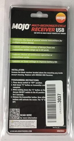 جهاز استقبال MOJO Outdoors Elite Series للتحكم في أفخاخ صيد البط، جهاز الاستقبال فقط، توصيل USB in Kuwait