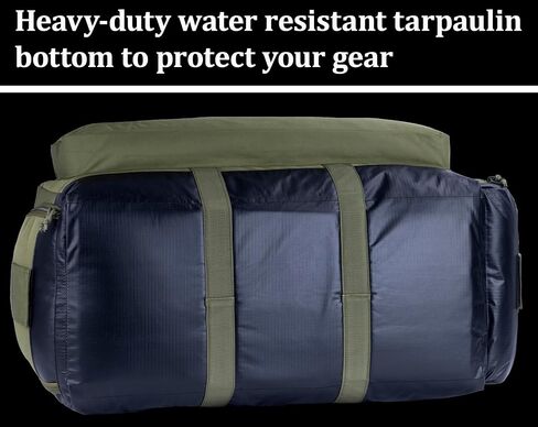 Large Duffle Bag Duffel Pack with Backpack Shoulder Straps and Shoes Compartment 105L for Sports Travel Hunting Camping. in Kuwait