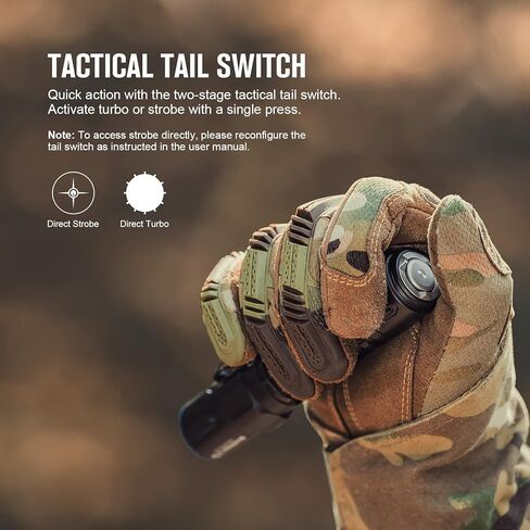 مصباح يدوي تكتيكي قابل لإعادة الشحن بقوة 2300 لومن من OLIGHT Warrior 3S، ضوء ساطع LED مدمج مزدوج المفاتيح مع مستشعر القرب، مدعوم ببطارية مخصصة للطوارئ وEDC والبحث (OD Green) in Kuwait