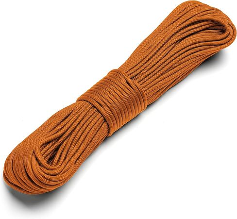 Texas Bushcraft Firecraft Cord - Utility Paracord Survival Rope, Parachute Cord for Survival Gear – 3 Extra Strands for Emergency Preparedness Fishing, Sewing and Tinder (Burnt Orange, 25 ft) in Kuwait