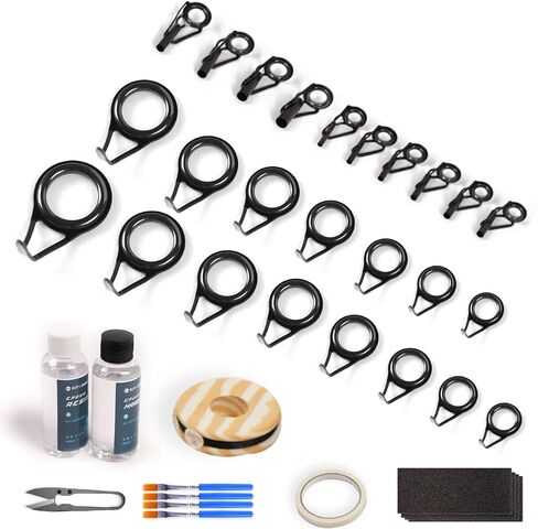 OJY&DOIIIY Fishing Rod Repair Kit, All-in-One Supplies for Fishing Pole Eyelets Replacement with Rod Guides,Epoxy Glue,Wrapping Thread and Tape in Saudi Arabia