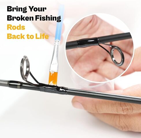 OJY&DOIIIY Fishing Rod Repair Kit, All-in-One Supplies for Fishing Pole Eyelets Replacement with Rod Guides,Epoxy Glue,Wrapping Thread and Tape in Saudi Arabia