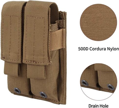 EXCELLENT ELITE SPANKER Molle Single/Double Pistol Mag Pouch Tactical Magazine Pouch Tool Organizer Holder in Kuwait