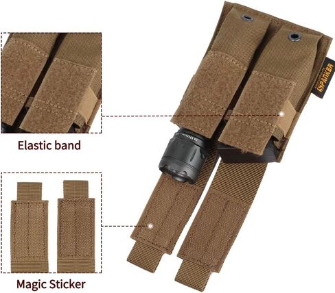 EXCELLENT ELITE SPANKER Molle Single/Double Pistol Mag Pouch Tactical Magazine Pouch Tool Organizer Holder in Kuwait
