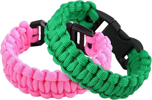 Sportmusies Paracord Wristband for Outdoor Sport Tactical Survival Parachute Bracelet, Essential for Hiking Travelling Camping Gear Pack of 2 in Kuwait