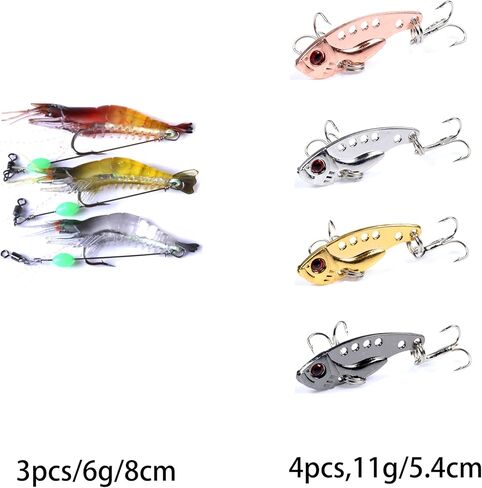 Fishing Lures Kit Minnow Popper Crank Baits Freshwater Bass Fishing Baits Set in Kuwait