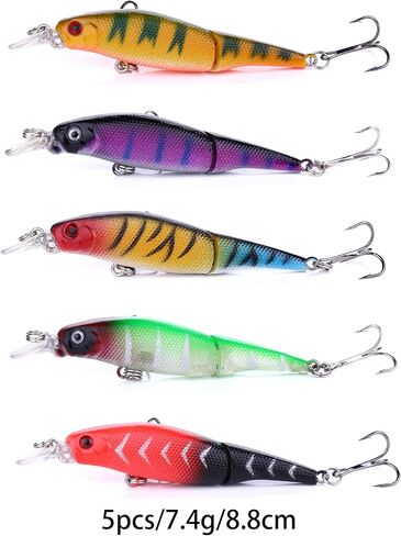 Fishing Lures Kit Minnow Popper Crank Baits Freshwater Bass Fishing Baits Set in Kuwait