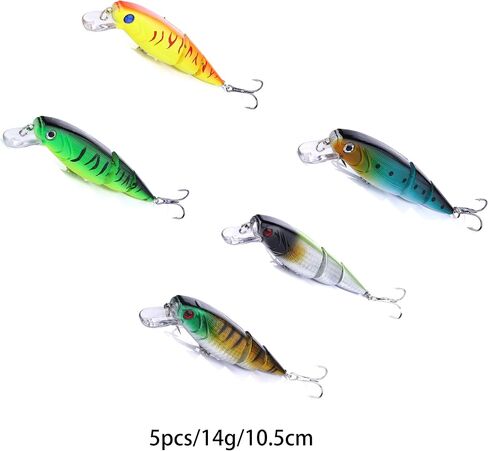 Fishing Lures Kit Minnow Popper Crank Baits Freshwater Bass Fishing Baits Set in Kuwait