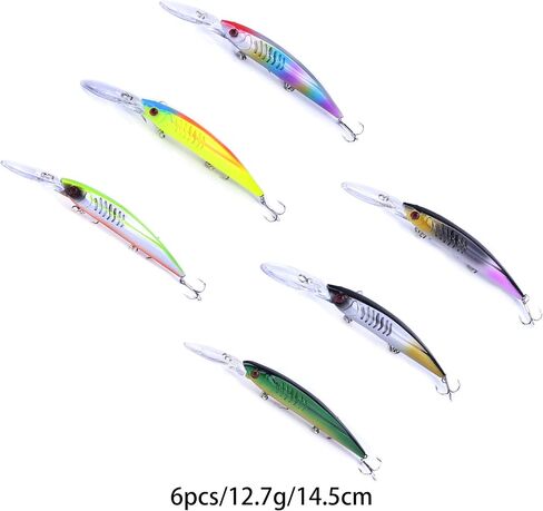 Fishing Lures Kit Minnow Popper Crank Baits Freshwater Bass Fishing Baits Set in Kuwait
