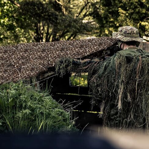 Senmortar Camo Netting, Bulk Roll Camouflage Netting, Military Hunting Mesh Nets Free Cutting for Hunting Blind Sunshade Shooting Theme Party Decoration in Saudi Arabia